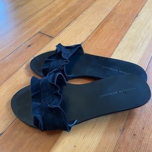 Loeffler Randall black slides